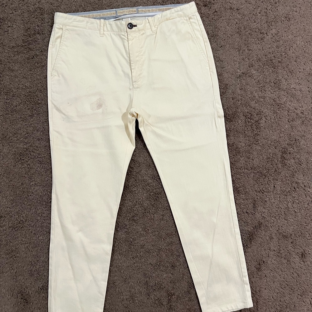 Nifty Genius Men’s Light Yellow Pants SZ 36